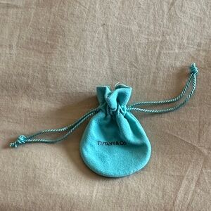 Tiffany & Co. turquoise velvet jewelry pouch